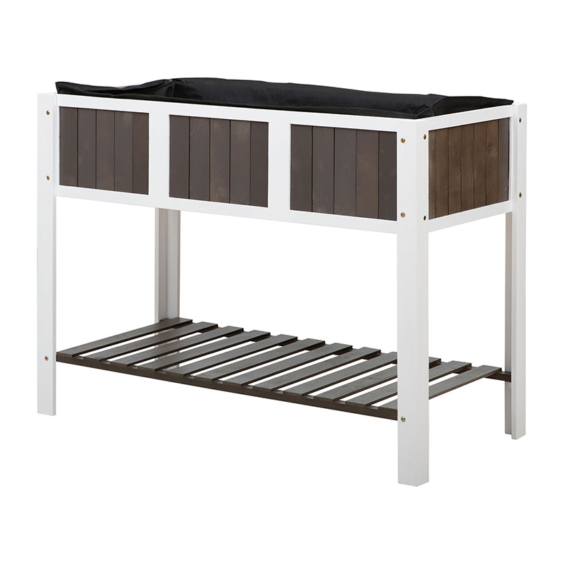 47' x 23' x 35' Hortus ligneus erectus Planter Bed areae spatiosae ad Planting, Repono Shelf & Versatile Usus