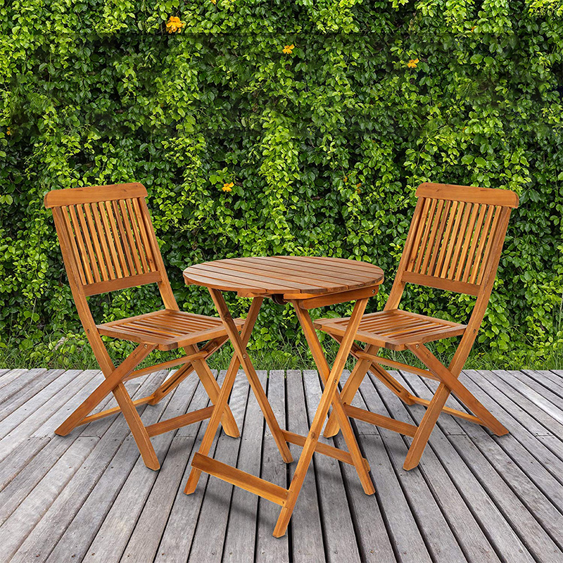 3-Paxa Bistro Set w/ Folding Table, 2 Chairs
