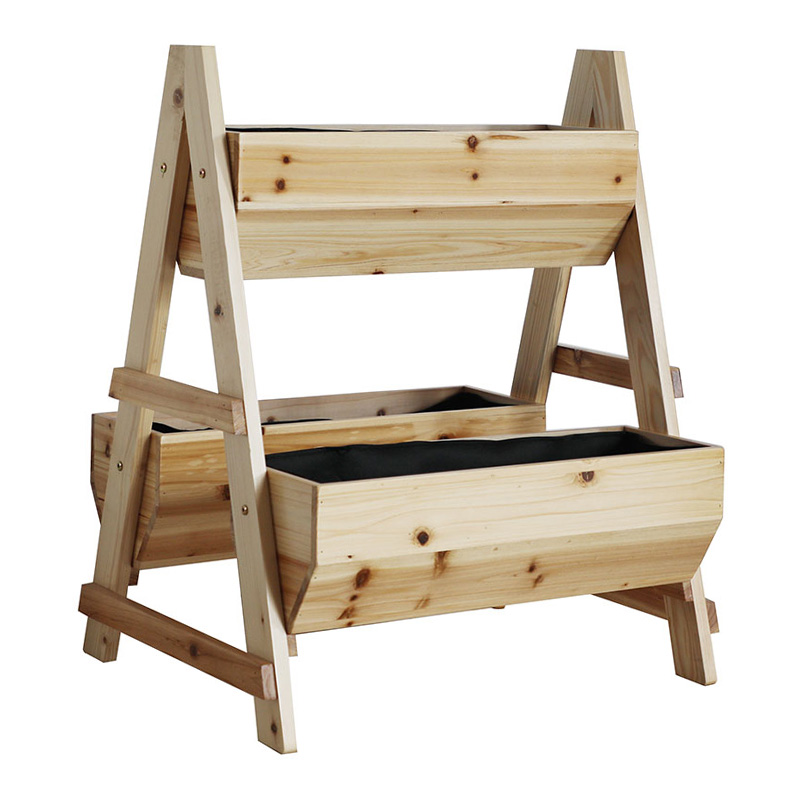 Hortus Lectus A informibus ligneus Plantator Box cum Nonwoven Fabrica pro LITURA Hortus Lectus A informibus ligneus Plantator Box cum Nonwoven Fabrica pro LITURA