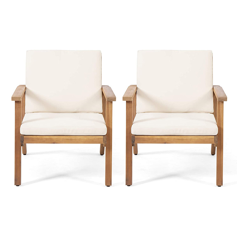 Velit solida Wood Club Chairs cum pulvillis (Set of 2), Brown Patina Perago, Crepito