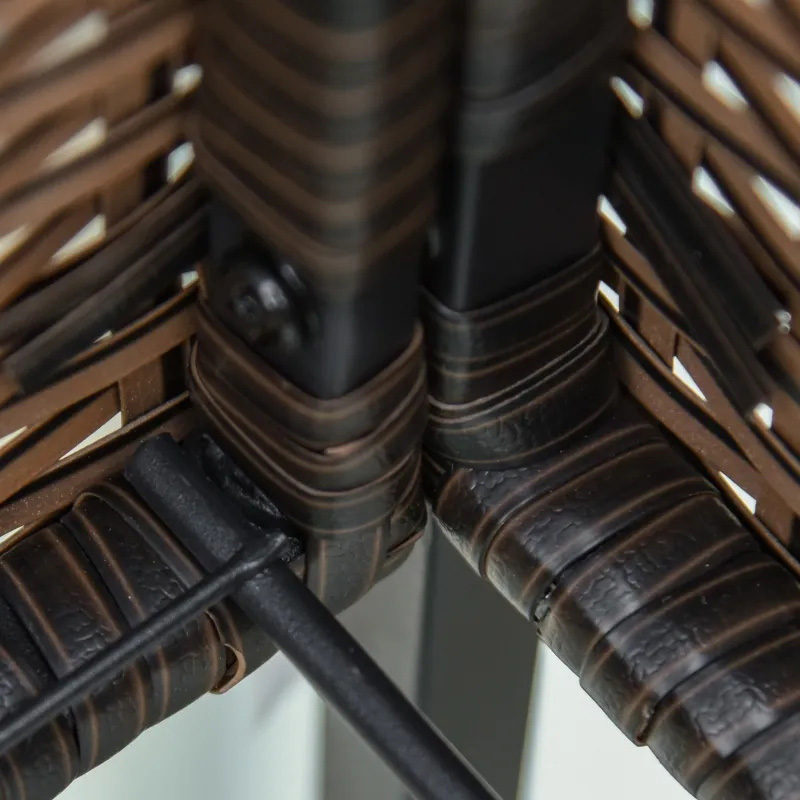 Umbraticis / Outdoor Rattan Flower Planter Box cum Mors Principium PRAECLUSIO Rack Infra et fortis Elevatum Opus Area XXVIII 'H