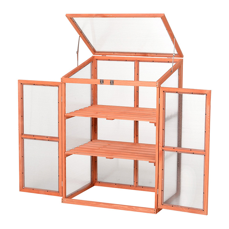 Rectangularis CONSERVATORIUM Plantator Box w / Polycarbonate Tabulata ad Plantarum Calidum custodiendum