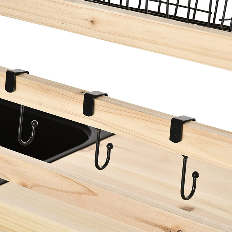 Potting Banco Tabula, Hortus Workstation w/ Sieve Screen, Removable Sink & Baskets