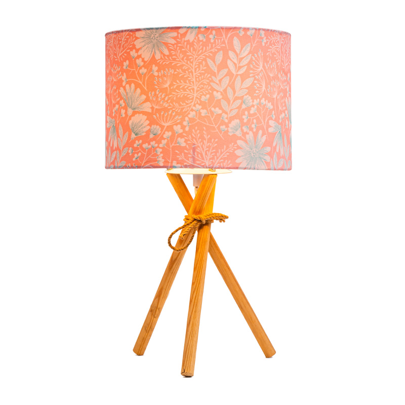 Antique Iced Blue and Natural Rope Perfice -Round Hardback Naturalis Linteis Shade -On-Off Gyratorius switch