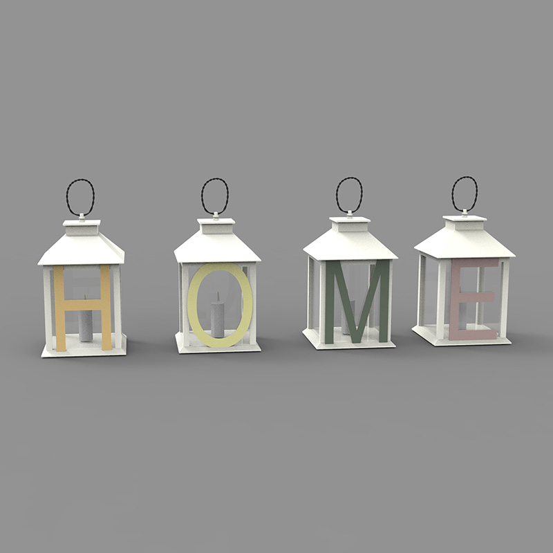 Metallum lampadis cum Pugna Candle operata - Traditional Black, 17' Lantern