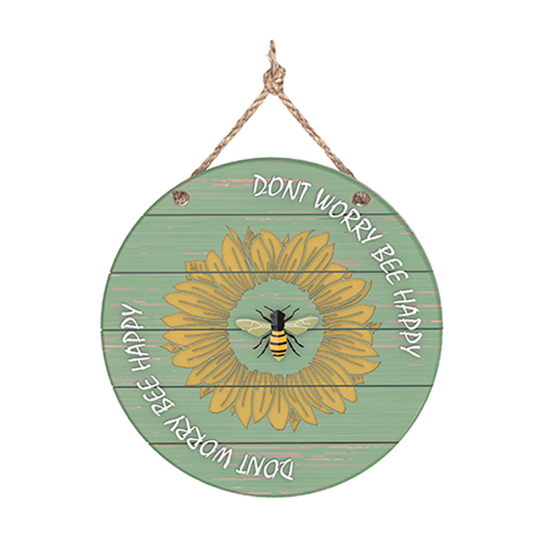 'Welcome to Our Home' Pendens HELIANTHUS Wood Wall Plaque
