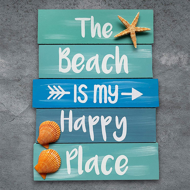 Litus est mihi Felix locus Sign - Beach House Decor - Wood Sign