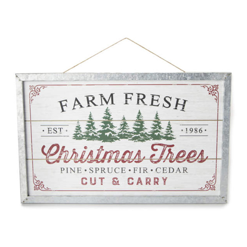'Farm Fresh Christmas trees' Framed Suspendentes Wall Decor