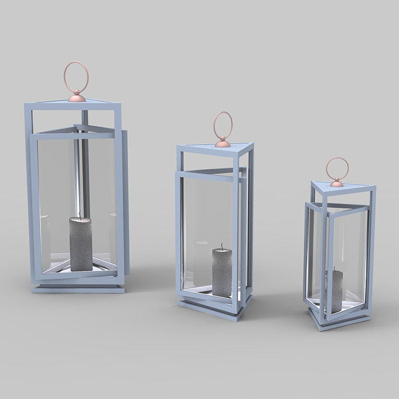 Metallum lampadis cum Pugna Candle operata - Traditional Black, 17' Lantern