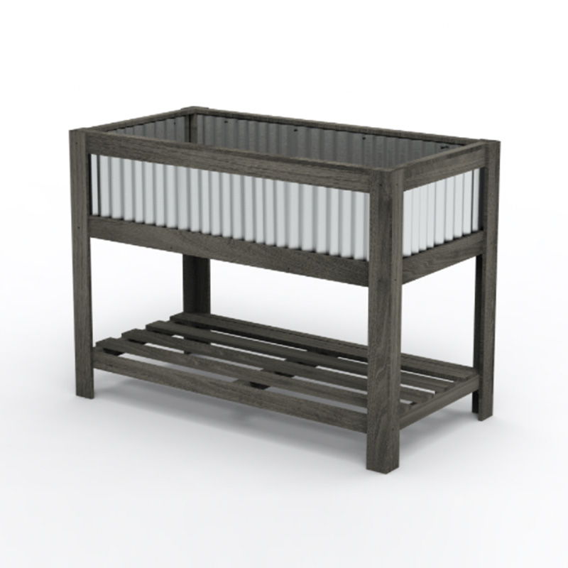 47' x 23' x 35' Hortus ligneus erectus Planter Bed areae spatiosae ad Planting, Repono Shelf & Versatile Usus