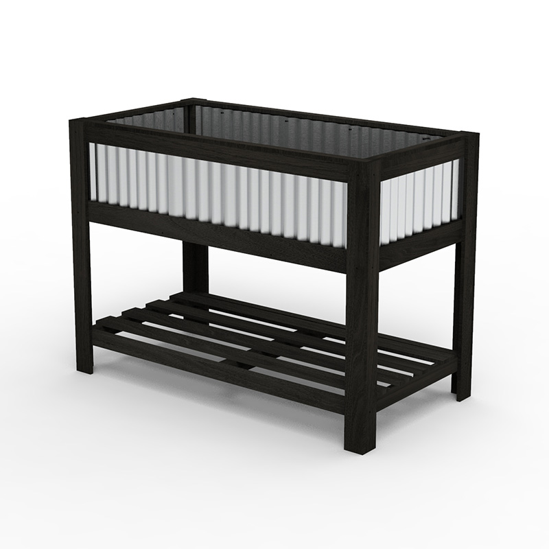 47' x 23' x 35' Hortus ligneus erectus Planter Bed areae spatiosae ad Planting, Repono Shelf & Versatile Usus