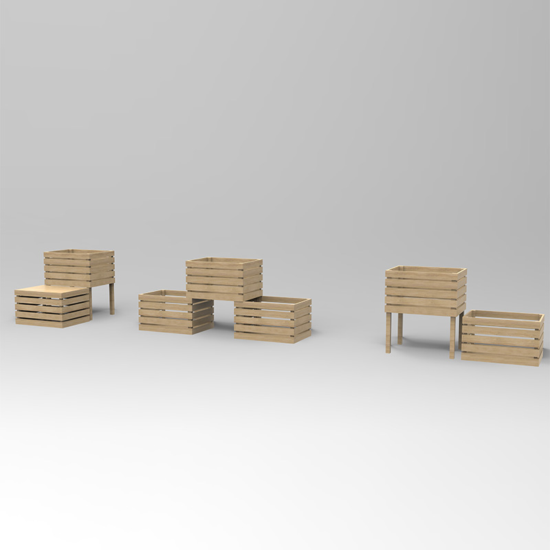 3 Tier Elevatus Hortus Bed Freestanding Planter Box pro Vegetabilium, Herbarum, Florum