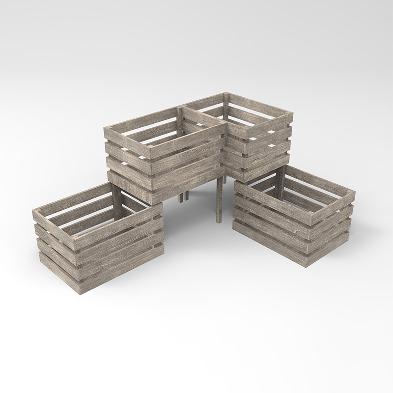 3 Tier Elevatus Hortus Bed Freestanding Planter Box pro Vegetabilium, Herbarum, Florum