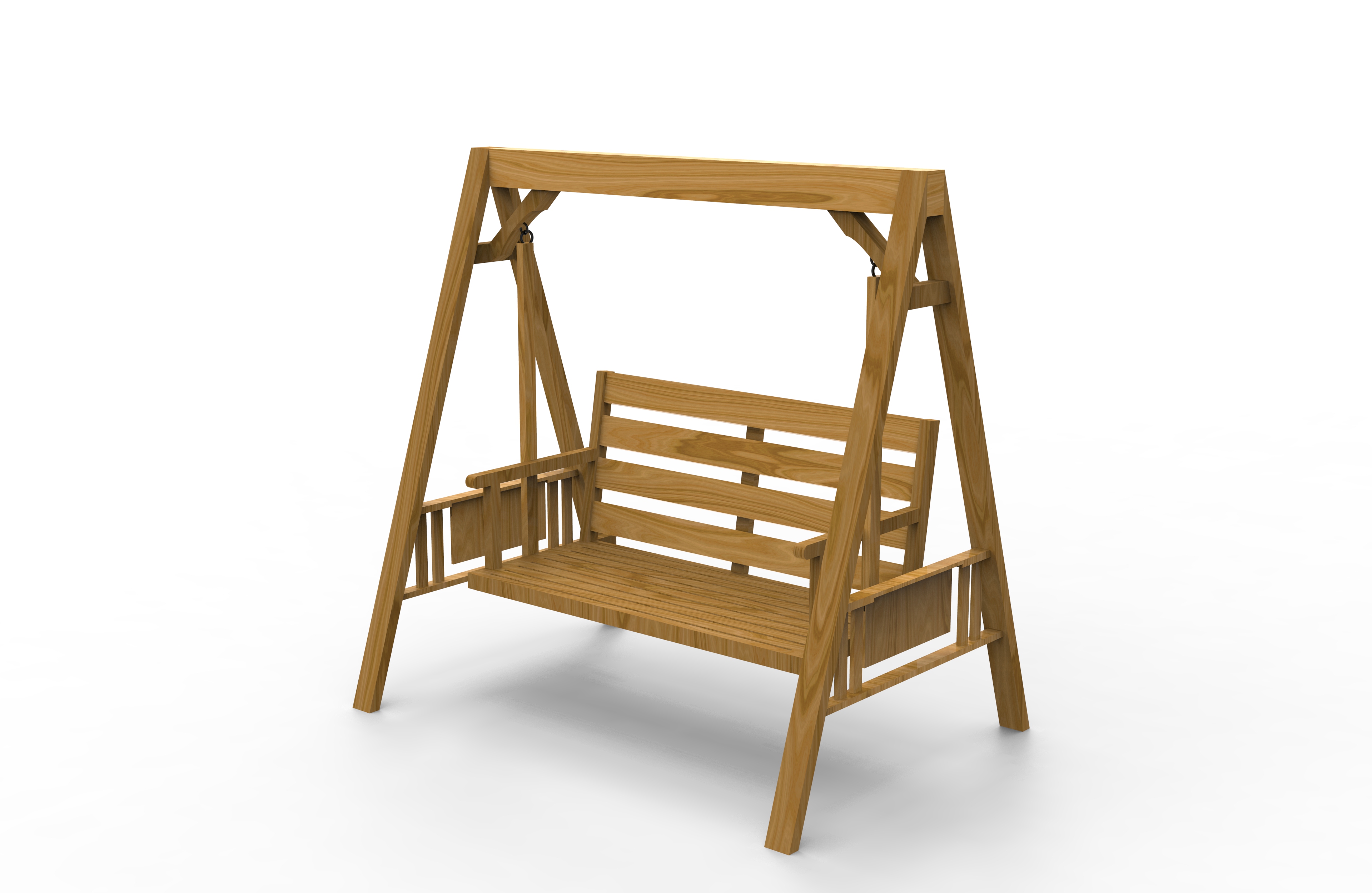 II-persona Foras Adductius Porch Adductius cum ligneis Sta, Fortis A-Frame Design, & Novifacta Aquarum Pugnans Canopy, Rusticus Stylus adductius