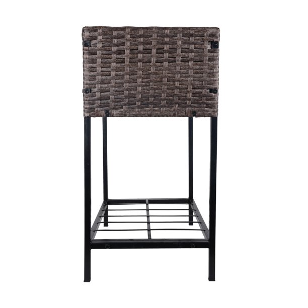 Umbraticis / Outdoor Rattan Flower Planter Box cum Mors Principium PRAECLUSIO Rack Infra et fortis Elevatum Opus Area XXVIII 'H