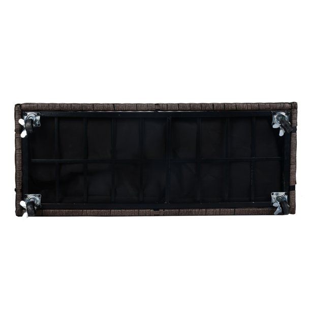 Umbraticis / Outdoor Rattan Flower Planter Box cum Mors Principium PRAECLUSIO Rack Infra et fortis Elevatum Opus Area XXVIII 'H