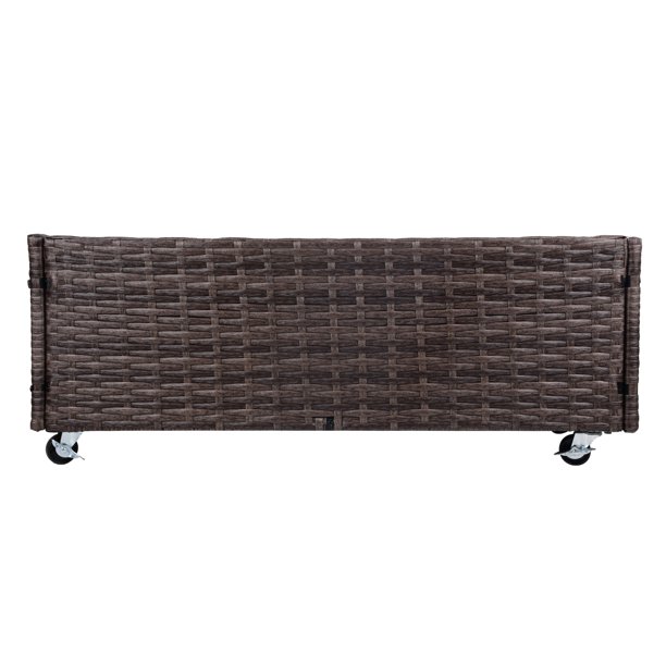 Umbraticis / Outdoor Rattan Flower Planter Box cum Mors Principium PRAECLUSIO Rack Infra et fortis Elevatum Opus Area XXVIII 'H