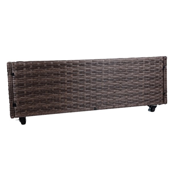 Umbraticis / Outdoor Rattan Flower Planter Box cum Mors Principium PRAECLUSIO Rack Infra et fortis Elevatum Opus Area XXVIII 'H