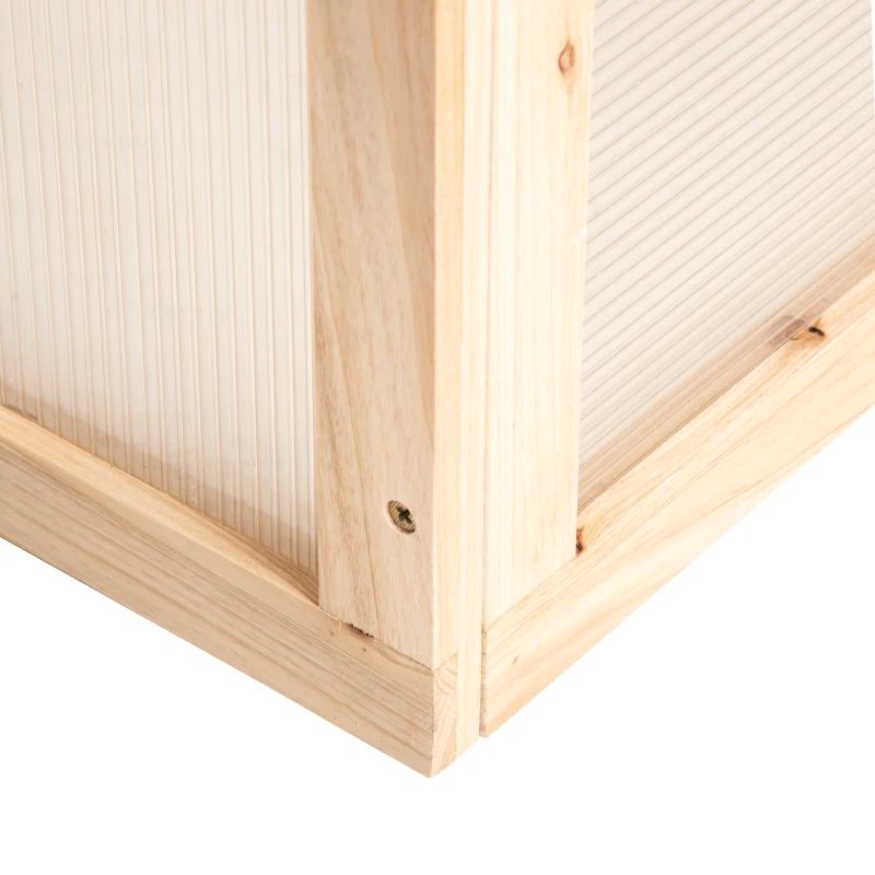 Horti Flower Erexit Red Kit w/ Greenhouse, ligneus Cold Frame Planter, Naturalis