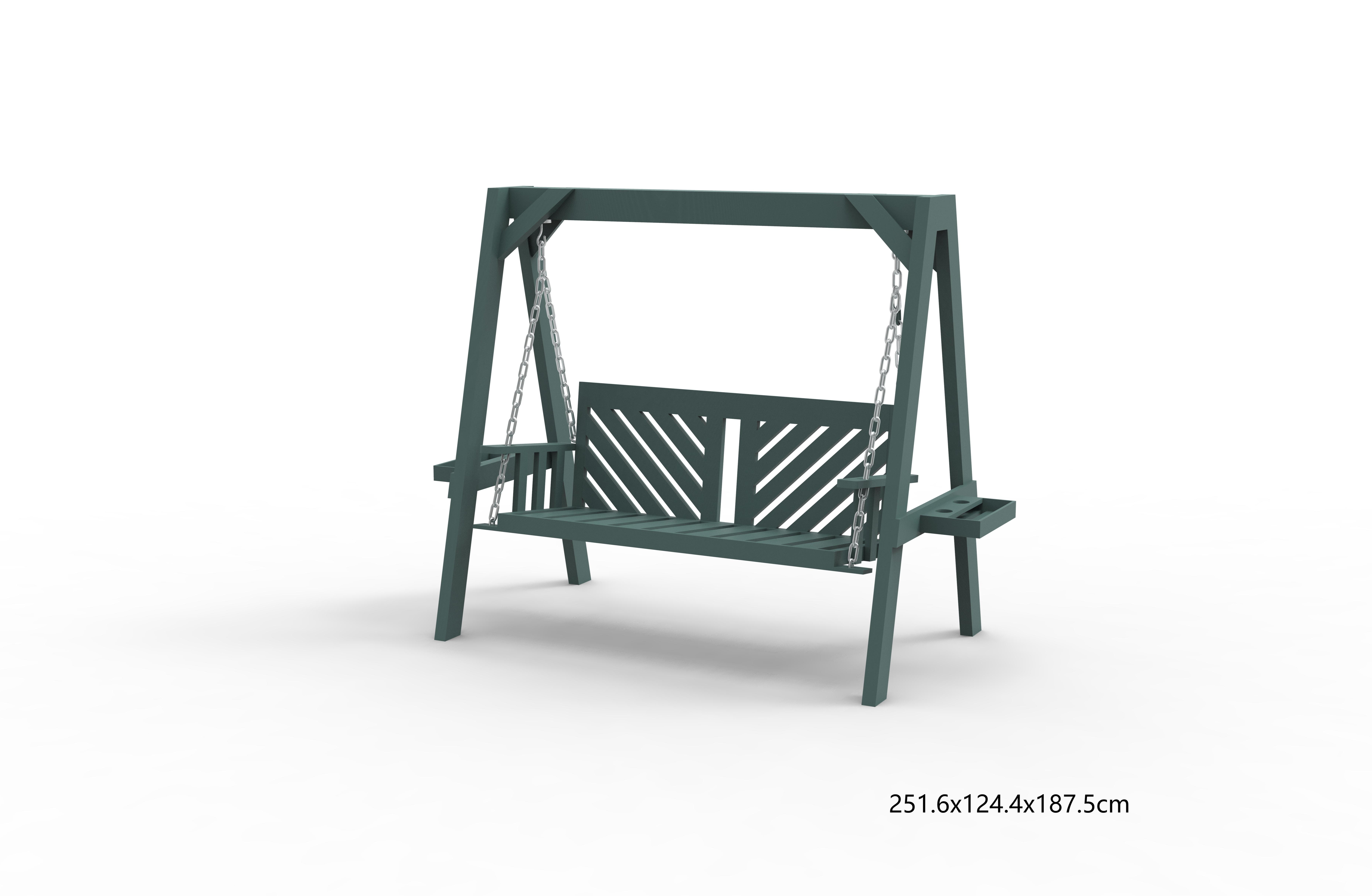 II-persona Foras Adductius Porch Adductius cum ligneis Sta, Fortis A-Frame Design, & Novifacta Aquarum Pugnans Canopy, Rusticus Stylus adductius