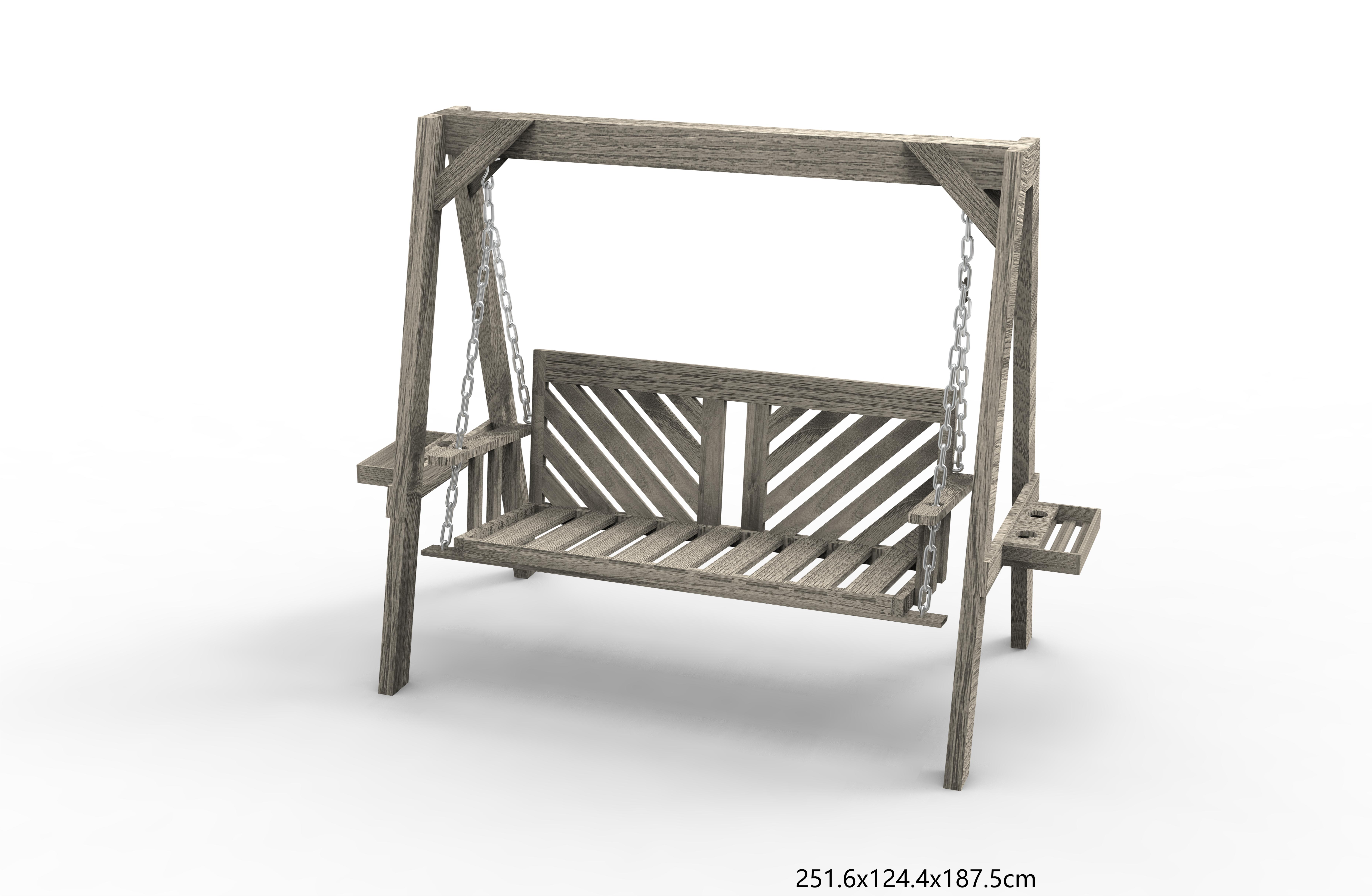 II-persona Foras Adductius Porch Adductius cum ligneis Sta, Fortis A-Frame Design, & Novifacta Aquarum Pugnans Canopy, Rusticus Stylus adductius