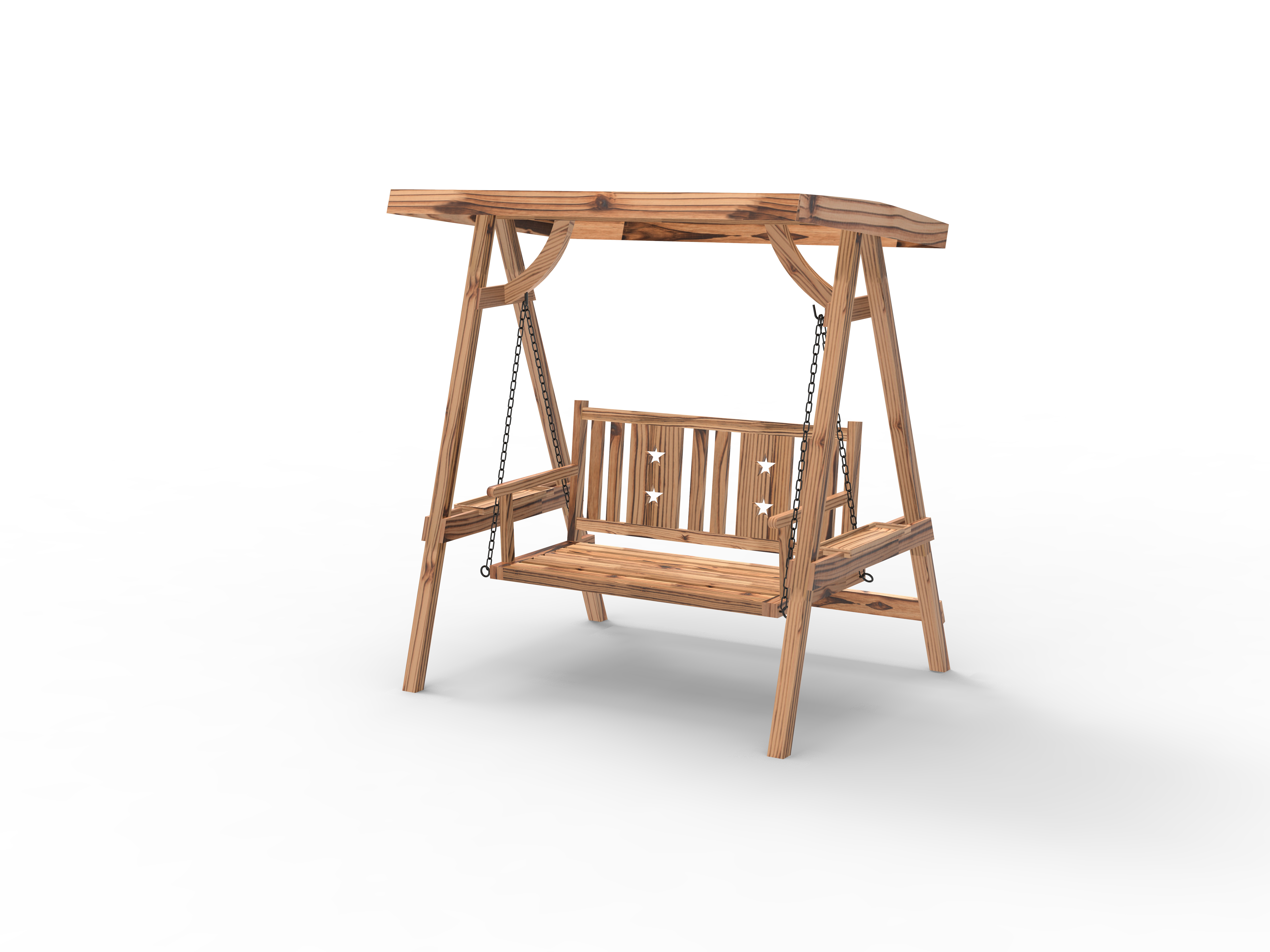 II-persona Foras Adductius Porch Adductius cum ligneis Sta, Fortis A-Frame Design, & Novifacta Aquarum Pugnans Canopy, Rusticus Stylus adductius