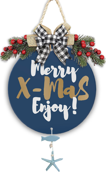 Lixincrafts ora oraculum decor, mare stili decor, Testa Wreath