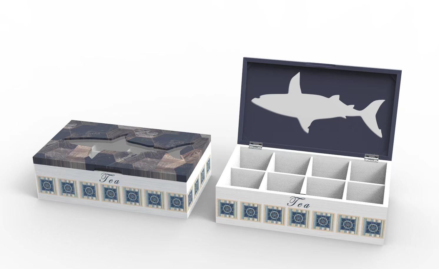 Lixincrafts ora maritima decor, mare style decor, tea box