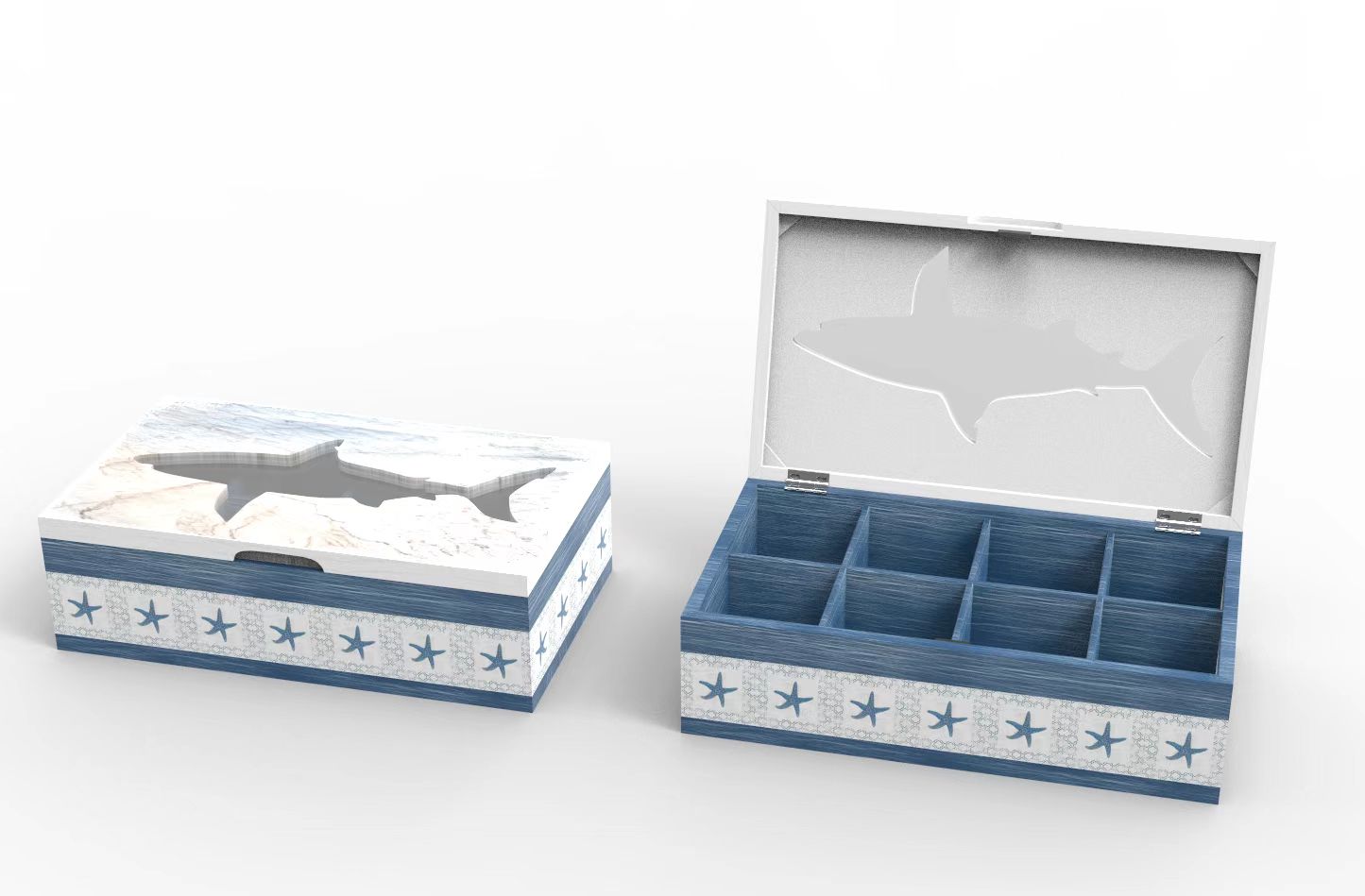 Lixincrafts ora maritima decor, mare style decor, tea box