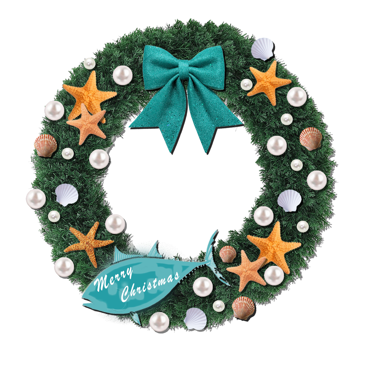 Lixincrafts ora oraculum decor, mare stili decor, Testa Wreath