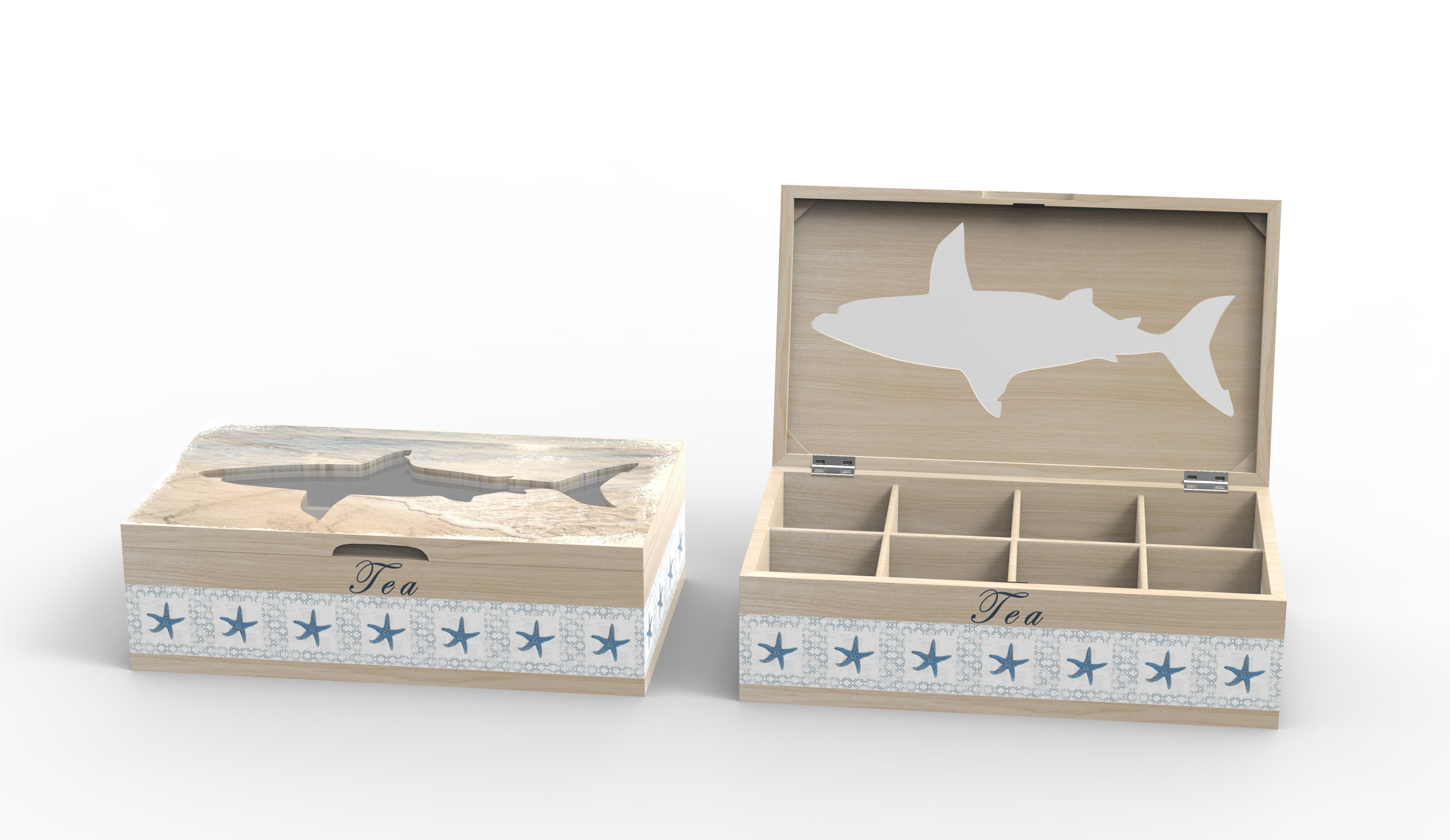 Lixincrafts ora maritima decor, mare style decor, tea box