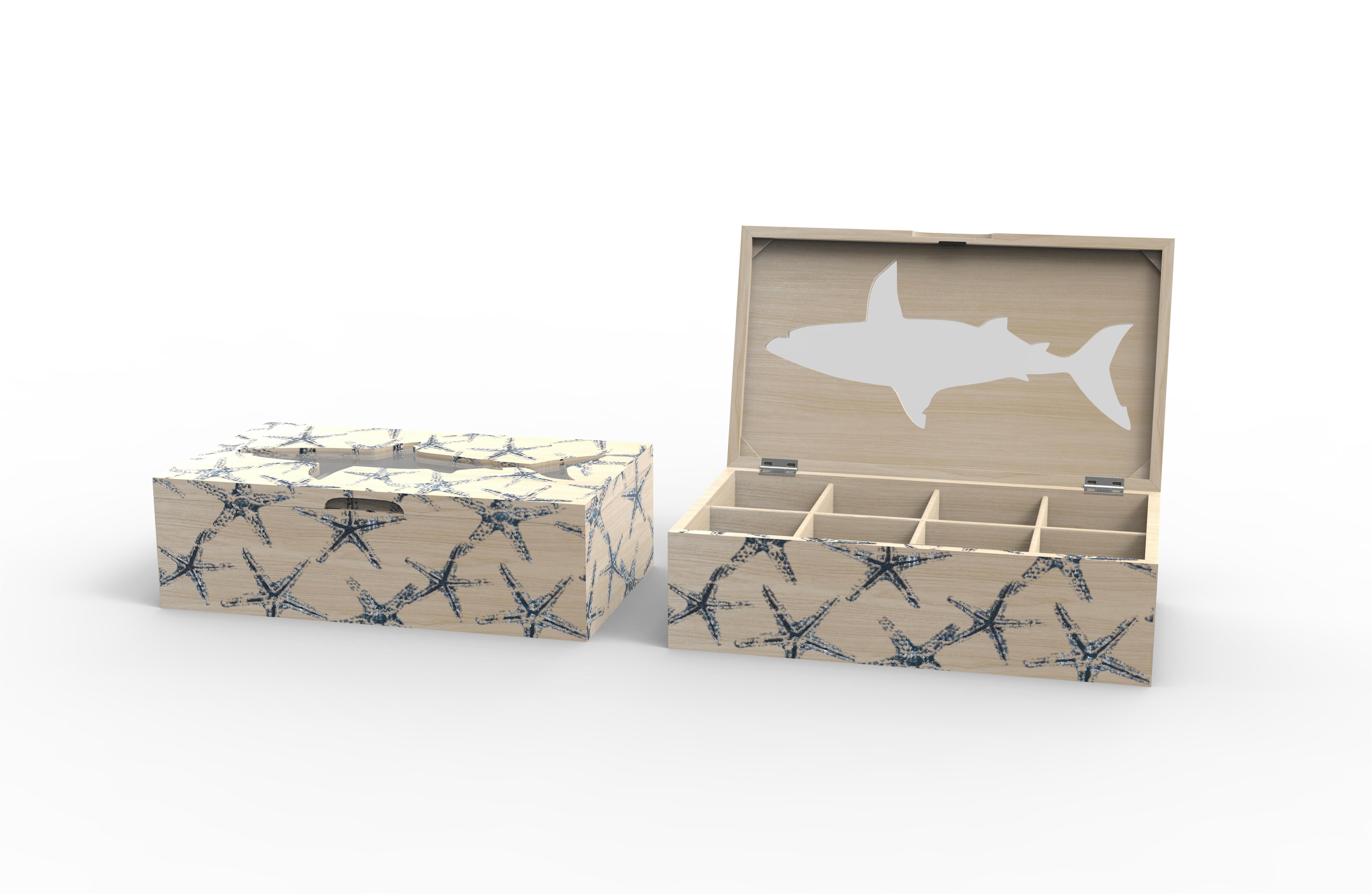 Lixincrafts ora maritima decor, mare style decor, tea box