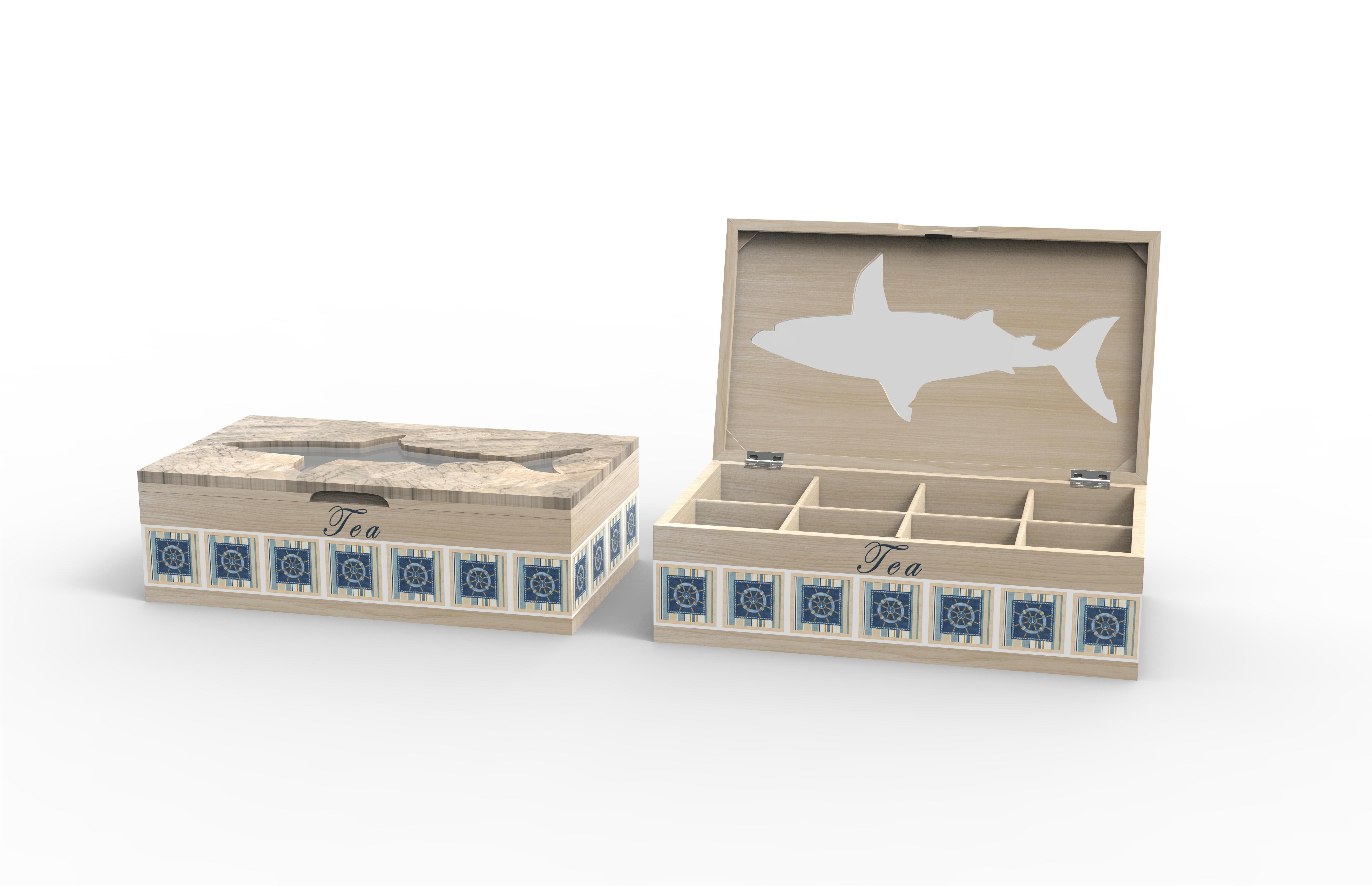 Lixincrafts ora maritima decor, mare style decor, tea box
